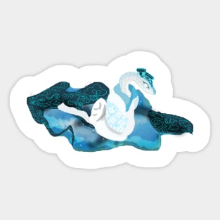 Snake of the moon and water, Benzaiten Sticker